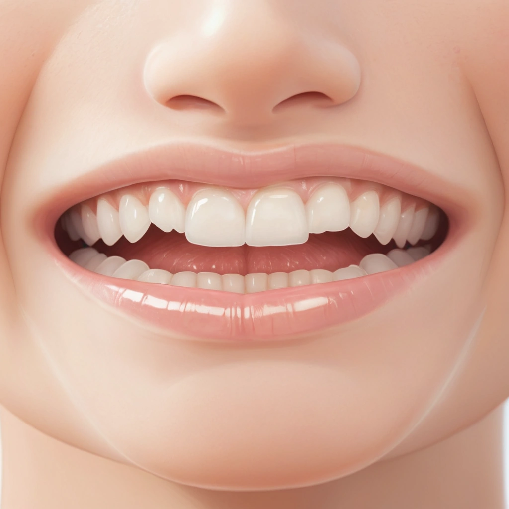 A close-up illustration of a person's mouth showing dental braces on upper and lower teeth, with subtle visual cues indicating temporary discomfort — such as slight redness of gums, a faint wince expression on the face, and soft glowing lines suggesting mild pressure or soreness, all rendered in a clean, educational medical illustration style with soft lighting and neutral background